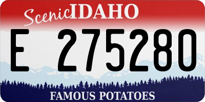 ID license plate E275280