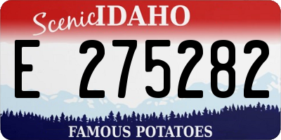 ID license plate E275282