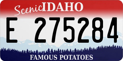 ID license plate E275284