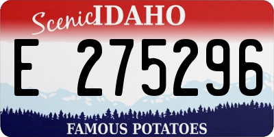 ID license plate E275296