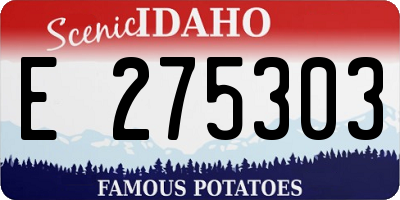 ID license plate E275303
