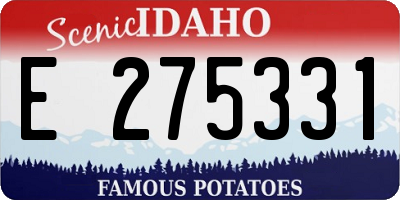 ID license plate E275331