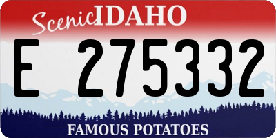 ID license plate E275332
