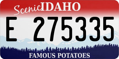 ID license plate E275335