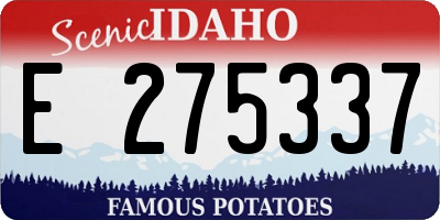 ID license plate E275337