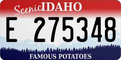 ID license plate E275348