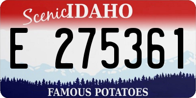 ID license plate E275361