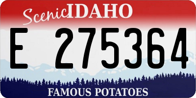 ID license plate E275364