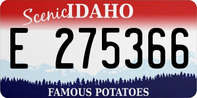 ID license plate E275366