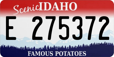 ID license plate E275372