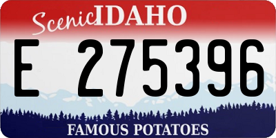 ID license plate E275396