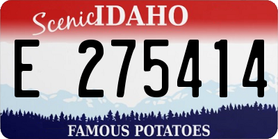 ID license plate E275414