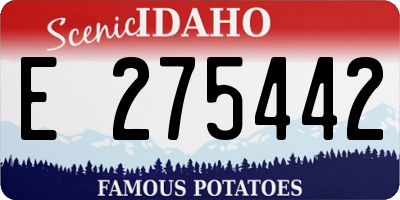 ID license plate E275442
