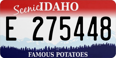 ID license plate E275448