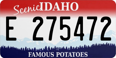 ID license plate E275472