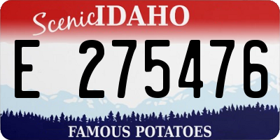 ID license plate E275476