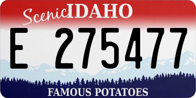 ID license plate E275477