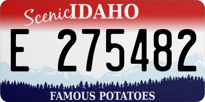 ID license plate E275482