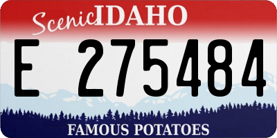 ID license plate E275484