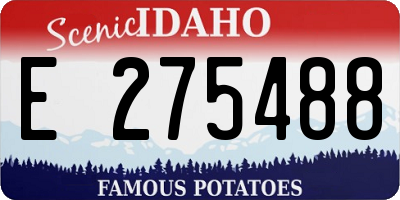 ID license plate E275488