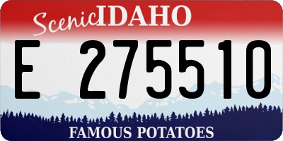 ID license plate E275510