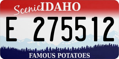 ID license plate E275512