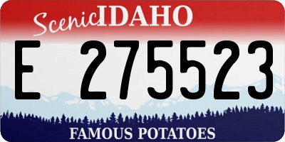 ID license plate E275523