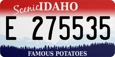 ID license plate E275535