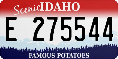ID license plate E275544