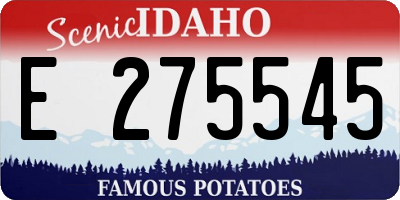 ID license plate E275545