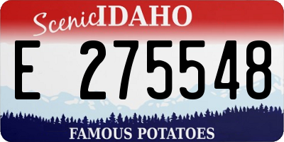 ID license plate E275548