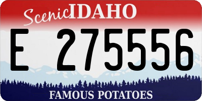 ID license plate E275556