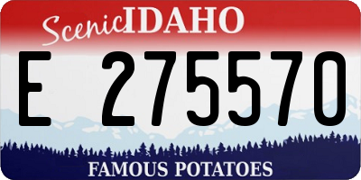 ID license plate E275570