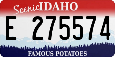 ID license plate E275574