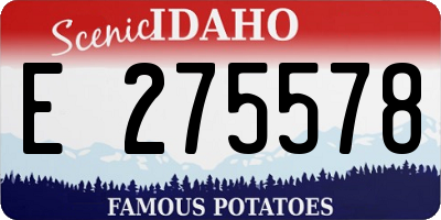 ID license plate E275578