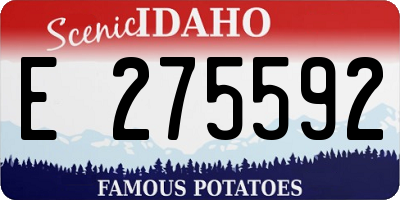 ID license plate E275592
