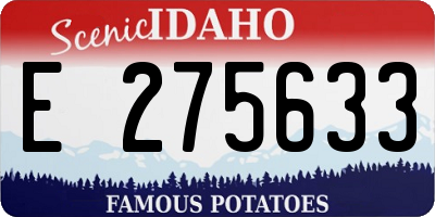 ID license plate E275633