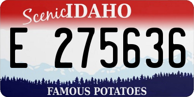 ID license plate E275636