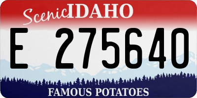 ID license plate E275640