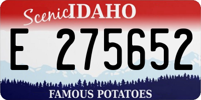 ID license plate E275652