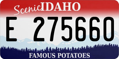 ID license plate E275660