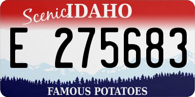 ID license plate E275683