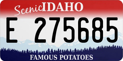 ID license plate E275685