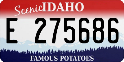 ID license plate E275686
