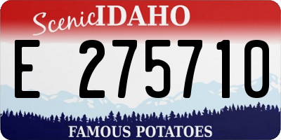 ID license plate E275710