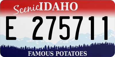 ID license plate E275711