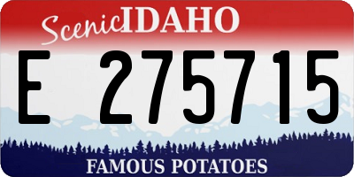 ID license plate E275715