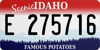 ID license plate E275716