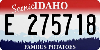 ID license plate E275718