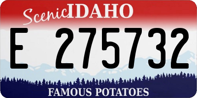 ID license plate E275732